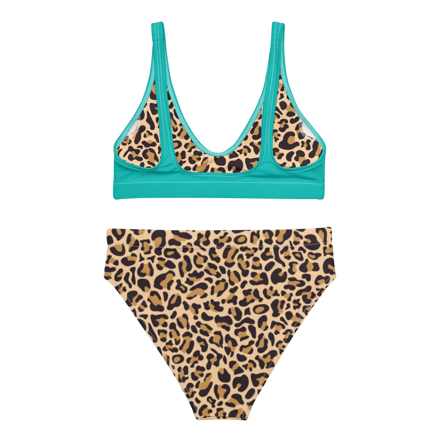 Luxe Soulstar Iris Blue & Leopard High-Waisted Bikini