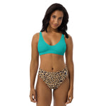 Luxe Soulstar Iris Blue & Leopard High-Waisted Bikini