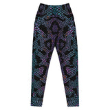 Luxe Soulstar Purple Python Print Leggings with Pockets