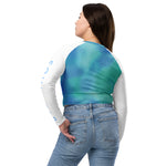Luxe Soulstar Women's Aqua Long-Sleeve Crop Top