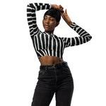 Luxe Soulstar Zebra Print Long-Sleeve Crop Top