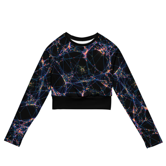 Luxe Soulstar Women's Starburst Long-Sleeve Crop Top