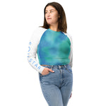 Luxe Soulstar Women's Aqua Long-Sleeve Crop Top