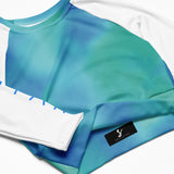 Luxe Soulstar Women's Aqua Long-Sleeve Crop Top