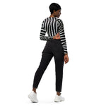 Luxe Soulstar Zebra Print Long-Sleeve Crop Top