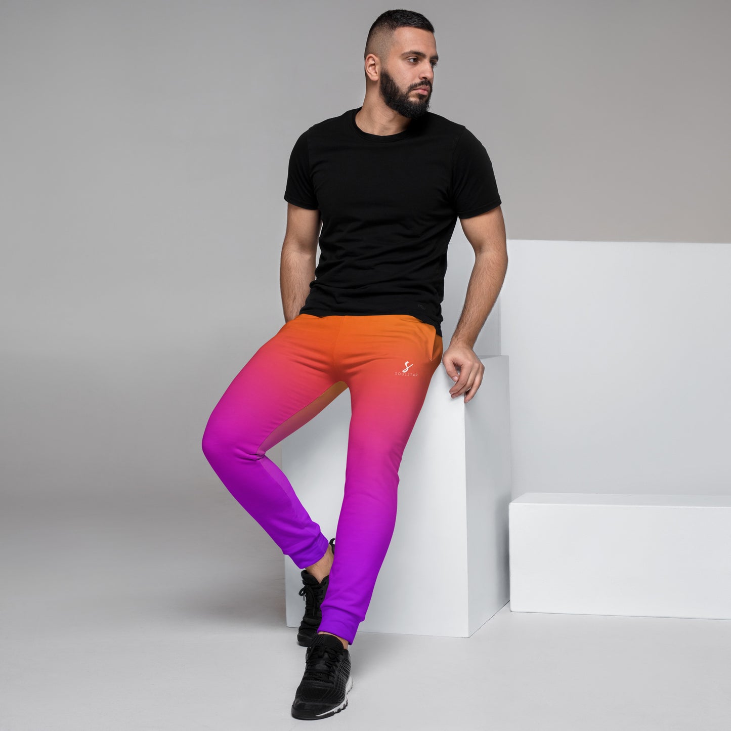 Luxe Soulstar Men's Gradient to White Joggers
