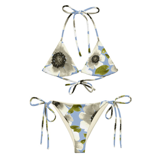 Luxe Soulstar White Floral String Bikini