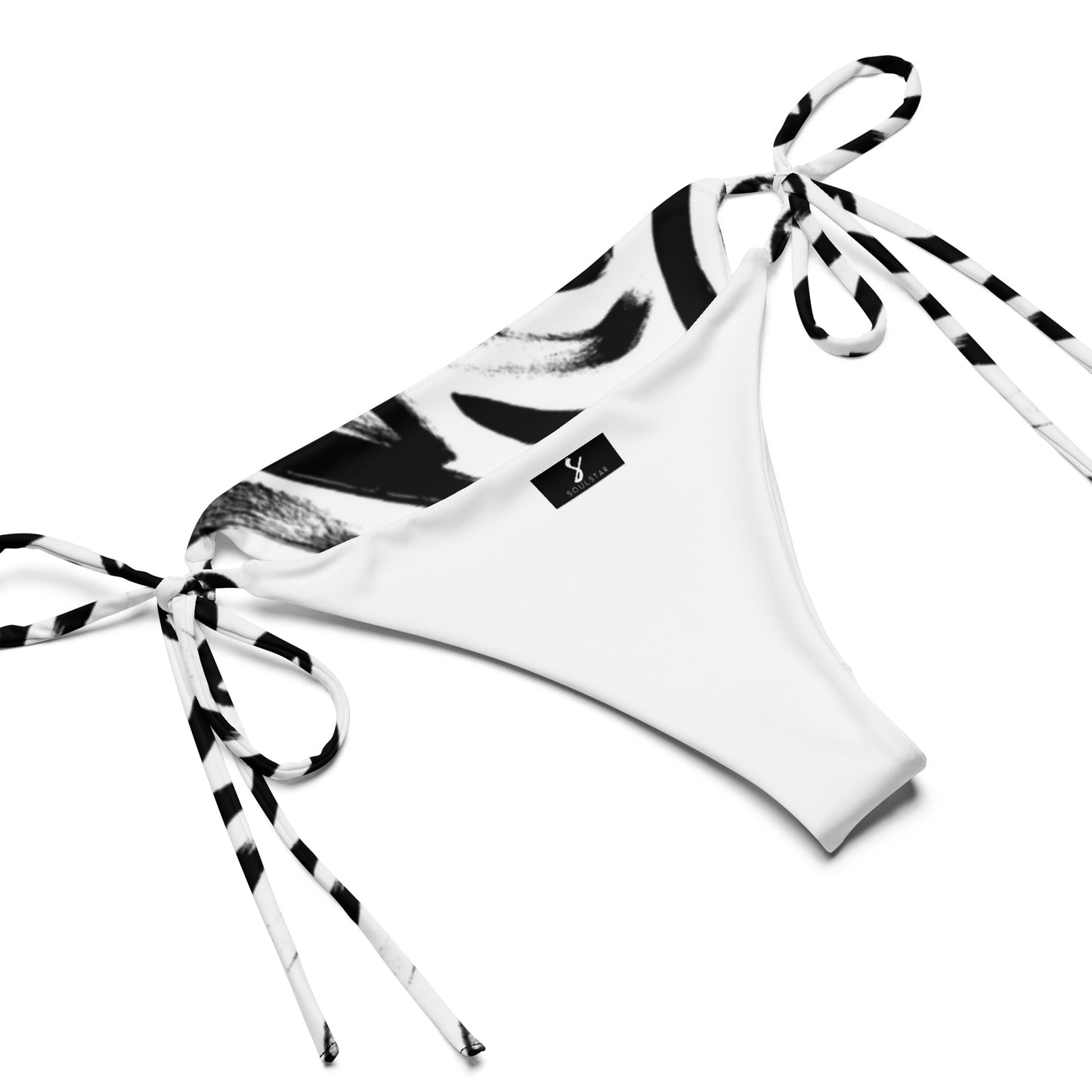 Luxe Soulstar B&W Brushstrokes String Bikini
