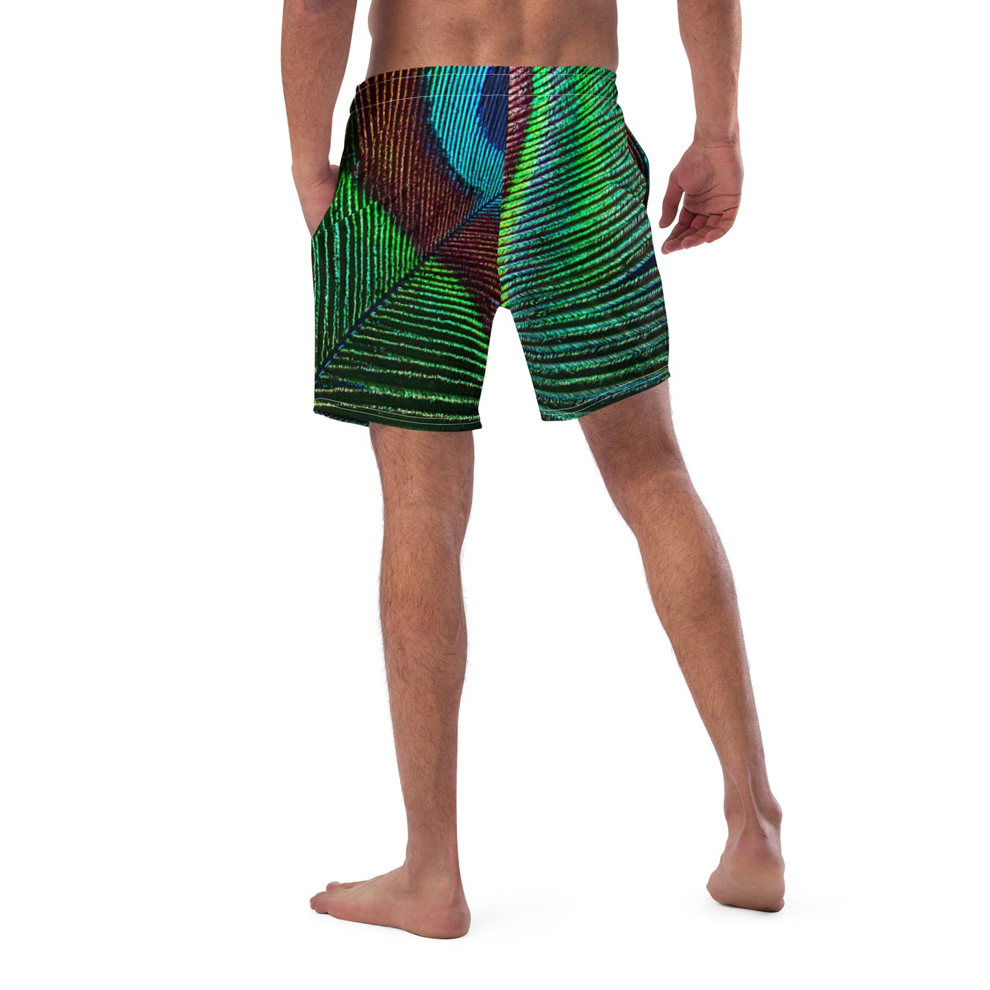 Luxe Soulstar Men's Peacock Swim Trunks