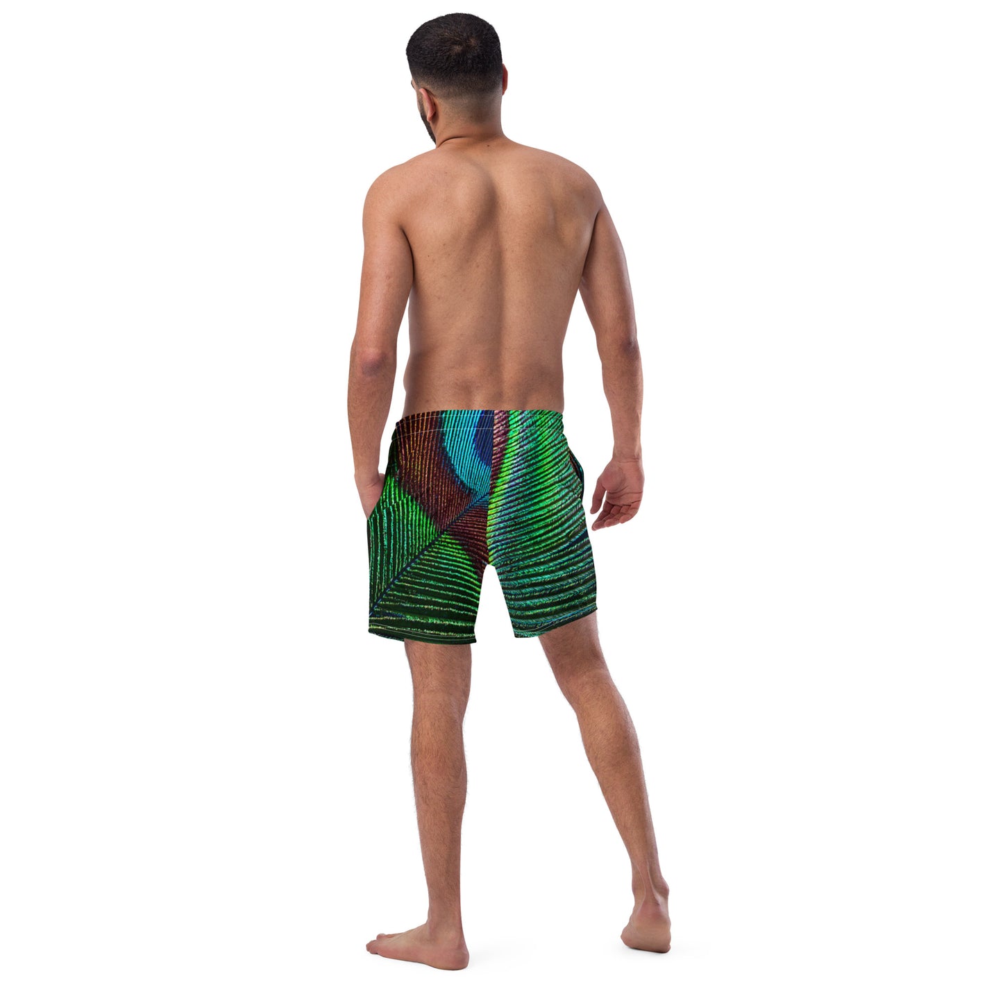 Luxe Soulstar Men's Peacock Swim Trunks
