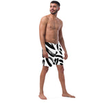 Luxe Soulstar Men's B&W Brushstrokes Swim Trunks