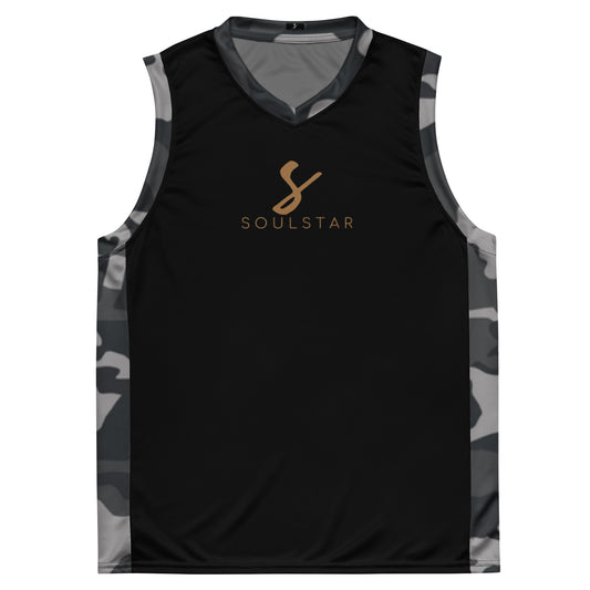 Luxe Soulstar Men's Grey Camo Lined Sports Tank