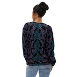 Luxe Soulstar Women's Purple Python Print Sweatshirt