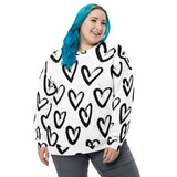 Luxe Soulstar Hearts All Over Unisex Sweatshirt