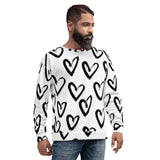 Luxe Soulstar Hearts All Over Unisex Sweatshirt