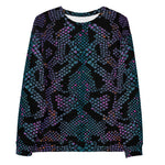 Luxe Soulstar Women's Purple Python Print Sweatshirt