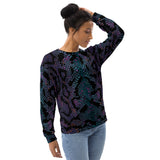 Luxe Soulstar Women's Purple Python Print Sweatshirt