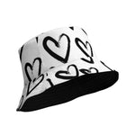 Luxe Soulstar Hearts All Over Reversible Bucket Hat