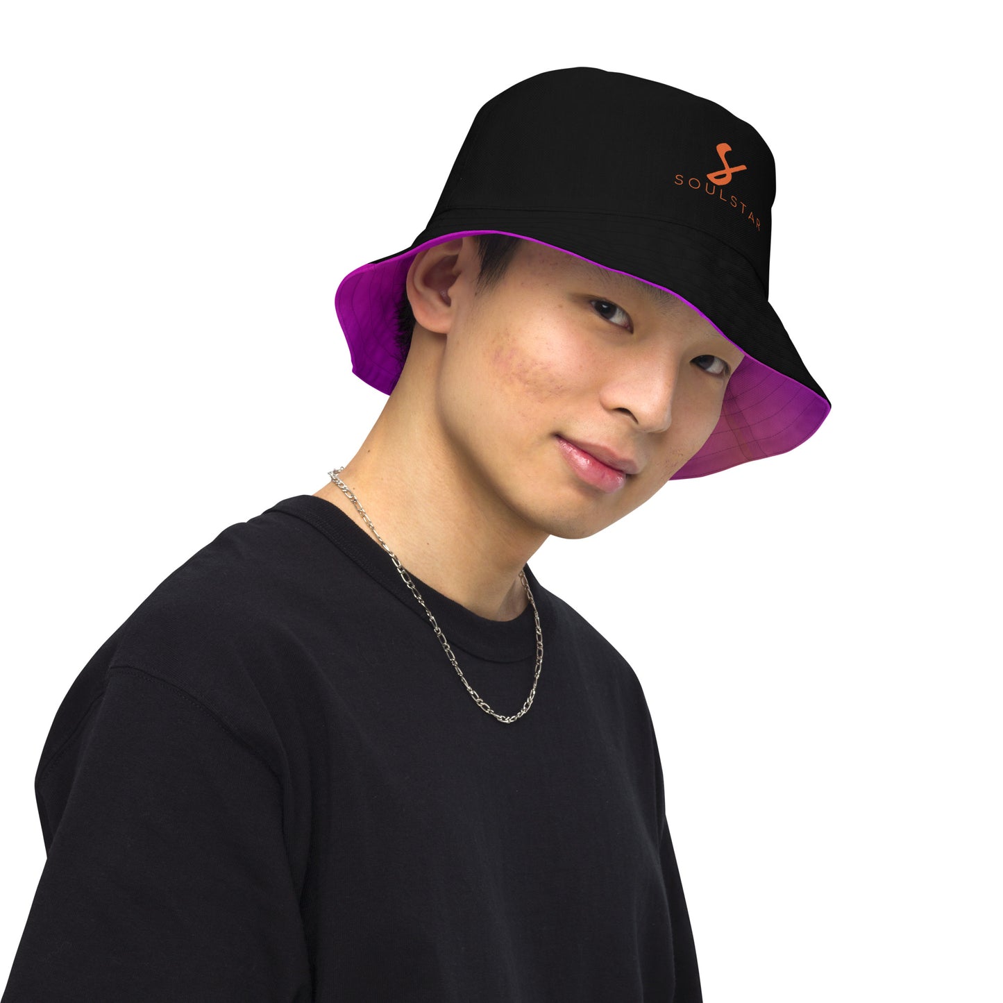 Luxe Soulstar Reversible Gradient to Black Bucket Hat