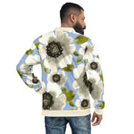 Luxe Soulstar White Floral Unisex Bomber Jacket