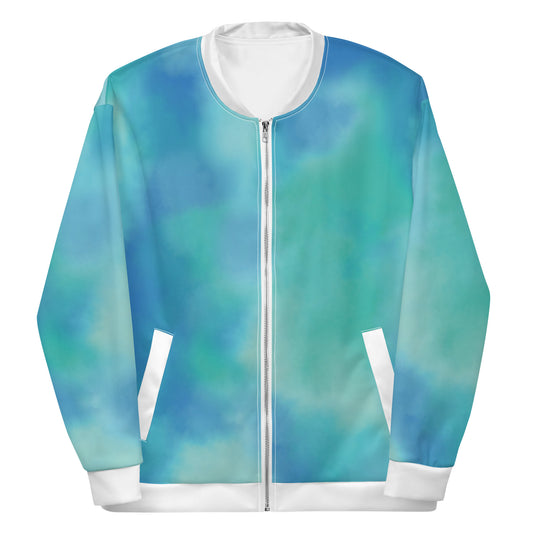 Luxe Soulstar Women's Aqua Bomber Jacket