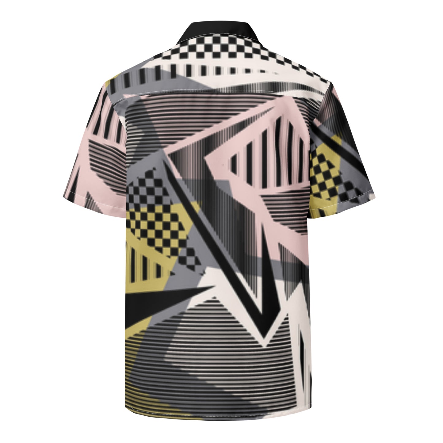 Luxe Soulstar Men's Geo Print Button-up Shirt