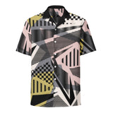 Luxe Soulstar Men's Geo Print Button-up Shirt