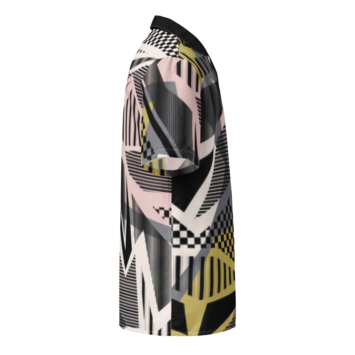 Luxe Soulstar Men's Geo Print Button-up Shirt