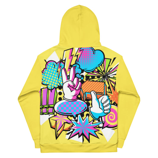 Luxe Soulstar Yellow Cartoon Unisex Hoodie