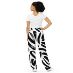 Luxe Soulstar B&W Brushstrokes Wide Leg Pants