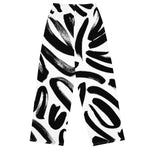 Luxe Soulstar B&W Brushstrokes Wide Leg Pants