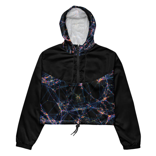 Luxe Soulstar Women’s Starburst Cropped Windbreaker