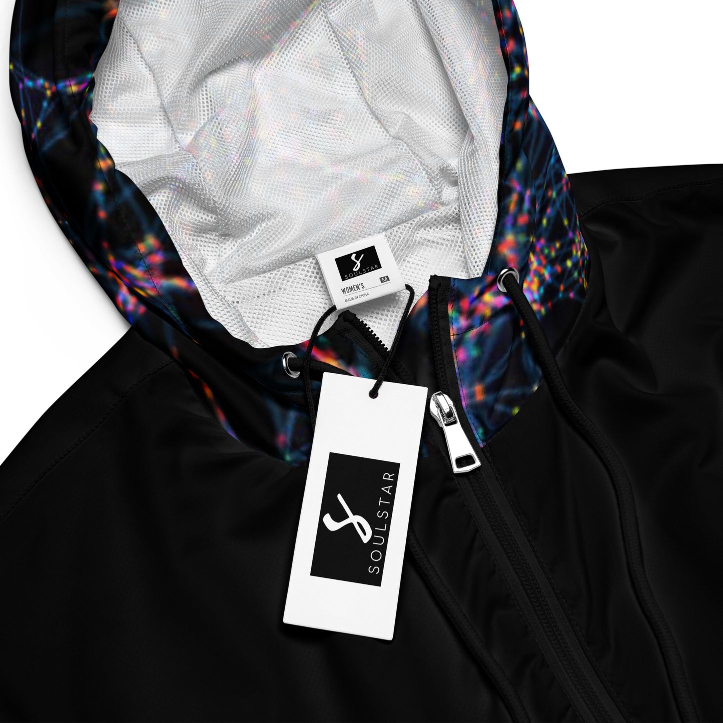 Luxe Soulstar Women’s Starburst Cropped Windbreaker
