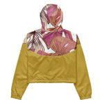 Luxe Soulstar Women’s Golden Leaves Cropped Windbreaker