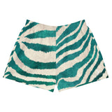 Luxe Soulstar Women’s Teal Zebra Print Athletic Shorts