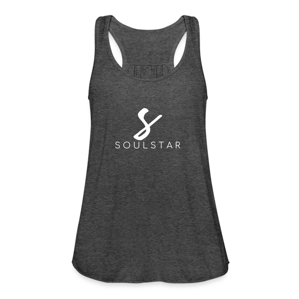 Luxe Soulstar in White Women's Flowy Tank Top - deep heather