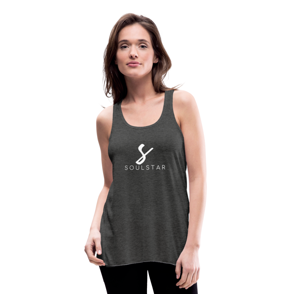 Luxe Soulstar in White Women's Flowy Tank Top - deep heather