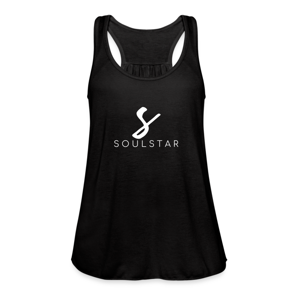Luxe Soulstar in White Women's Flowy Tank Top - black