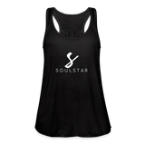 Luxe Soulstar in White Women's Flowy Tank Top - black