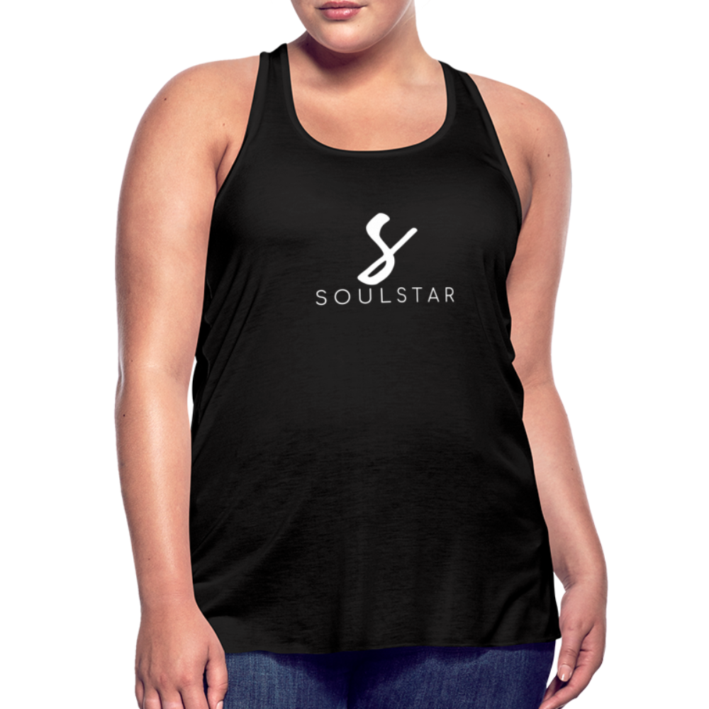 Luxe Soulstar in White Women's Flowy Tank Top - black