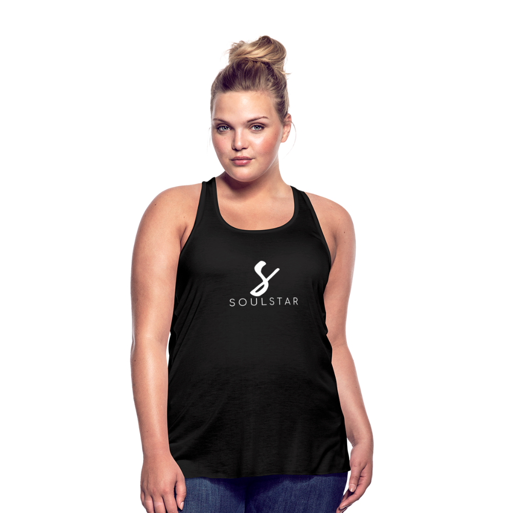 Luxe Soulstar in White Women's Flowy Tank Top - black