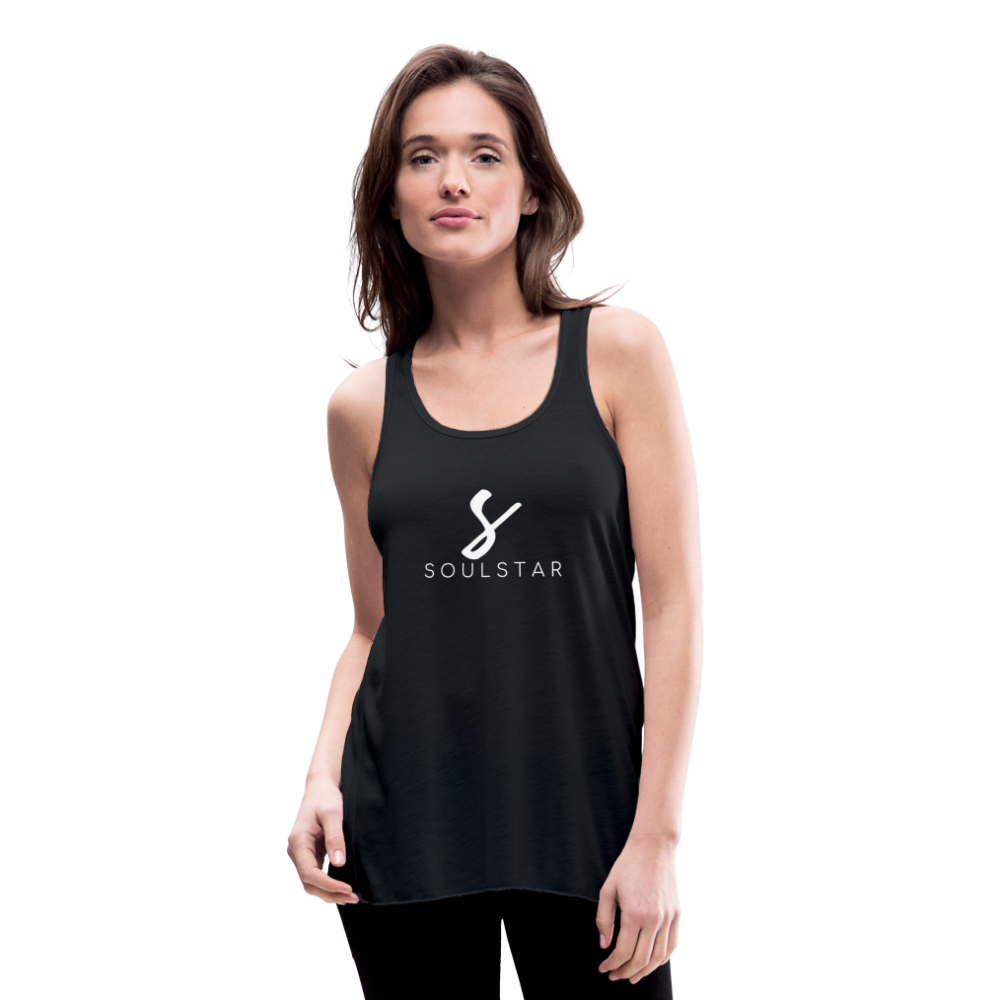 Luxe Soulstar in White Women's Flowy Tank Top - black