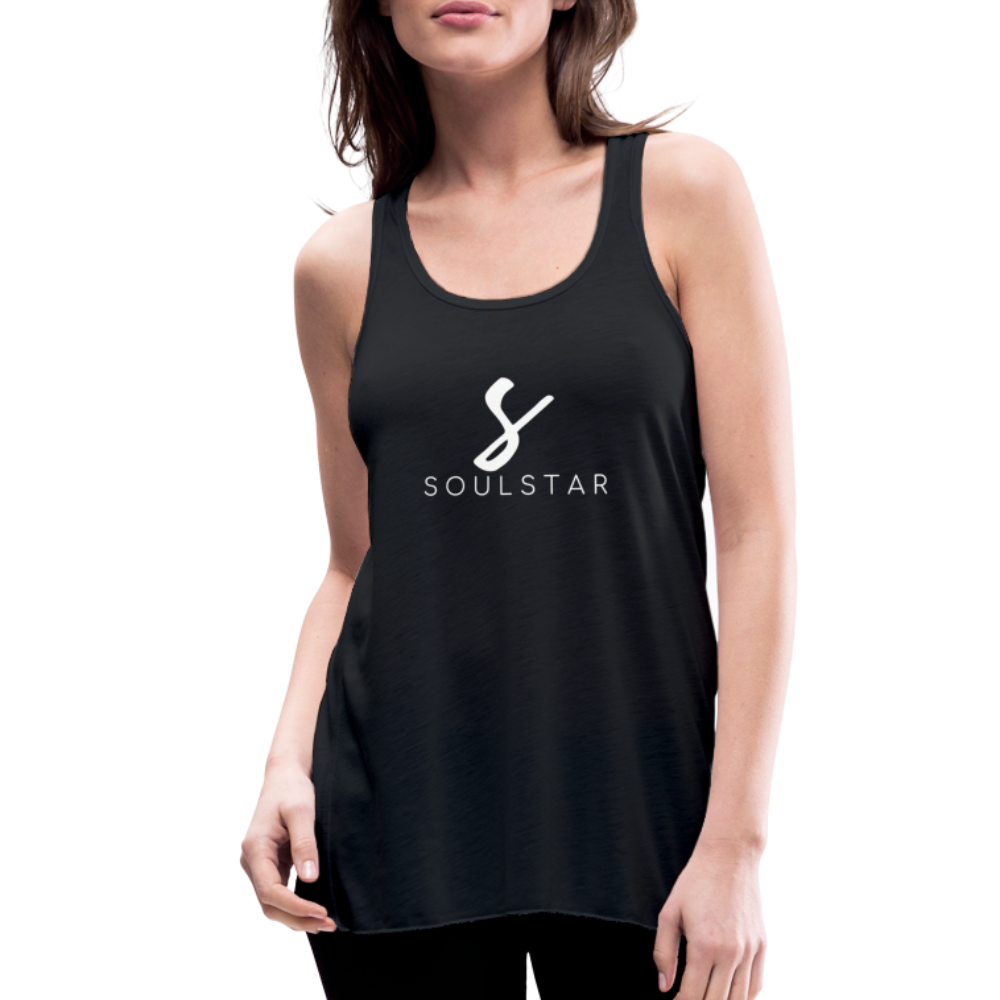 Luxe Soulstar in White Women's Flowy Tank Top - black