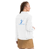 Luxe Soulstar Aqua Embroidered Denim Jacket
