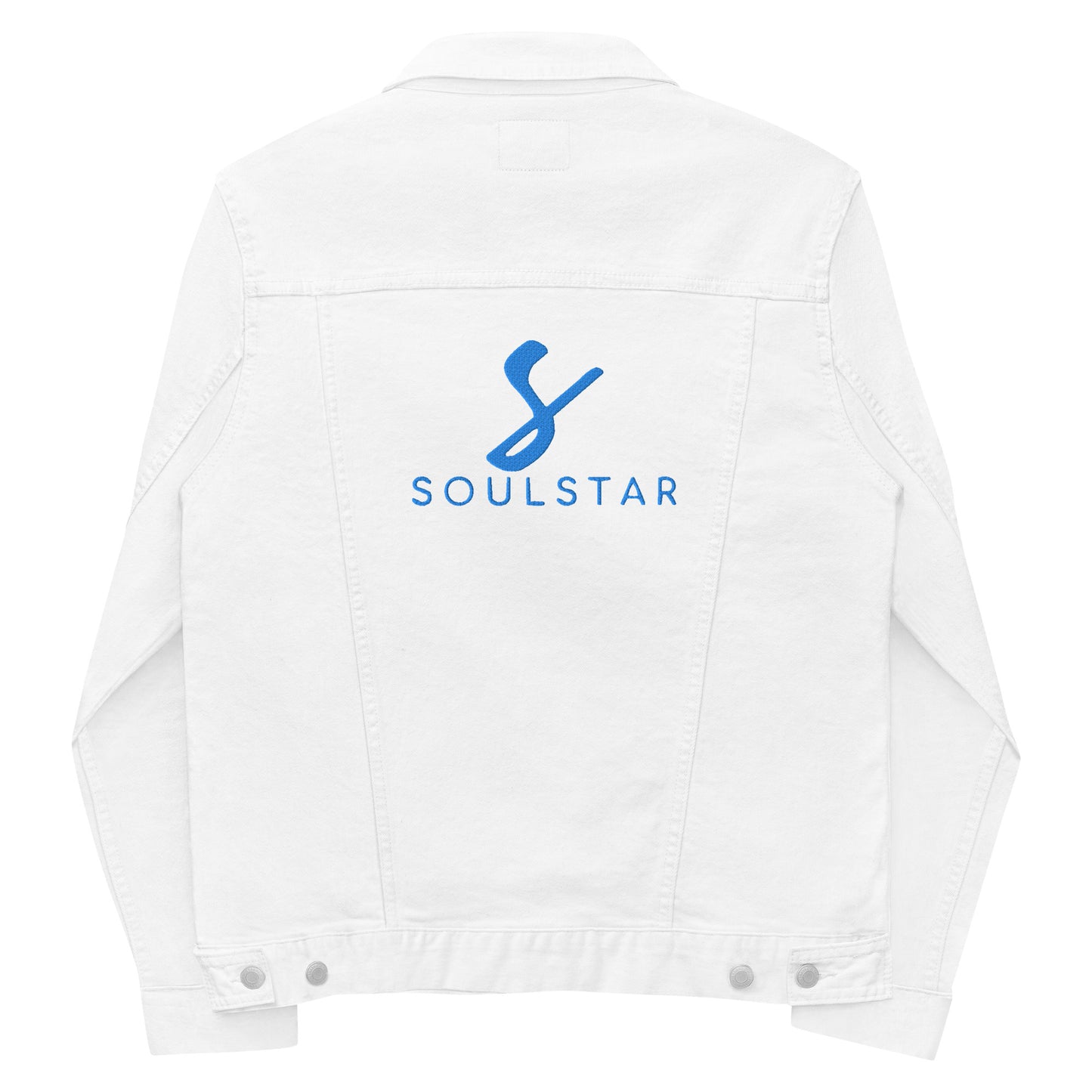 Luxe Soulstar Aqua Embroidered Denim Jacket