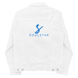 Luxe Soulstar Aqua Embroidered Denim Jacket