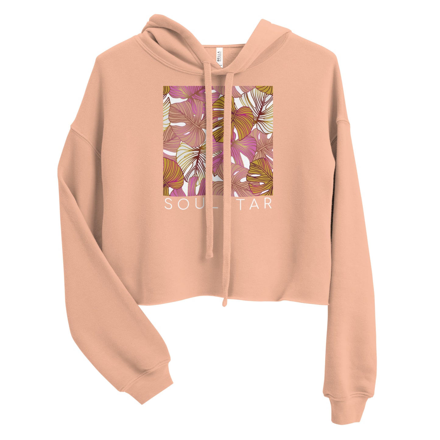 Luxe Soulstar Golden Leaves Cropped Hoodie