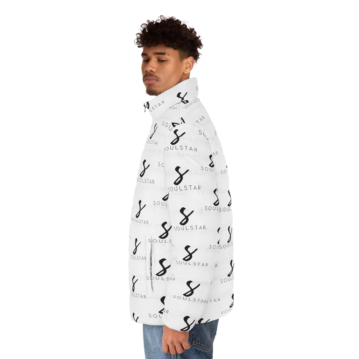 Luxe Soulstar Men's White Puffer Jacket