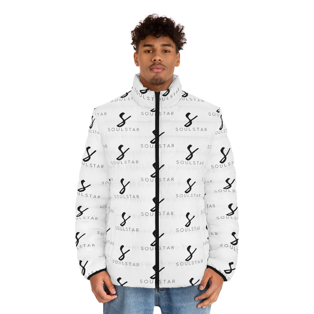 Luxe Soulstar Men's White Puffer Jacket
