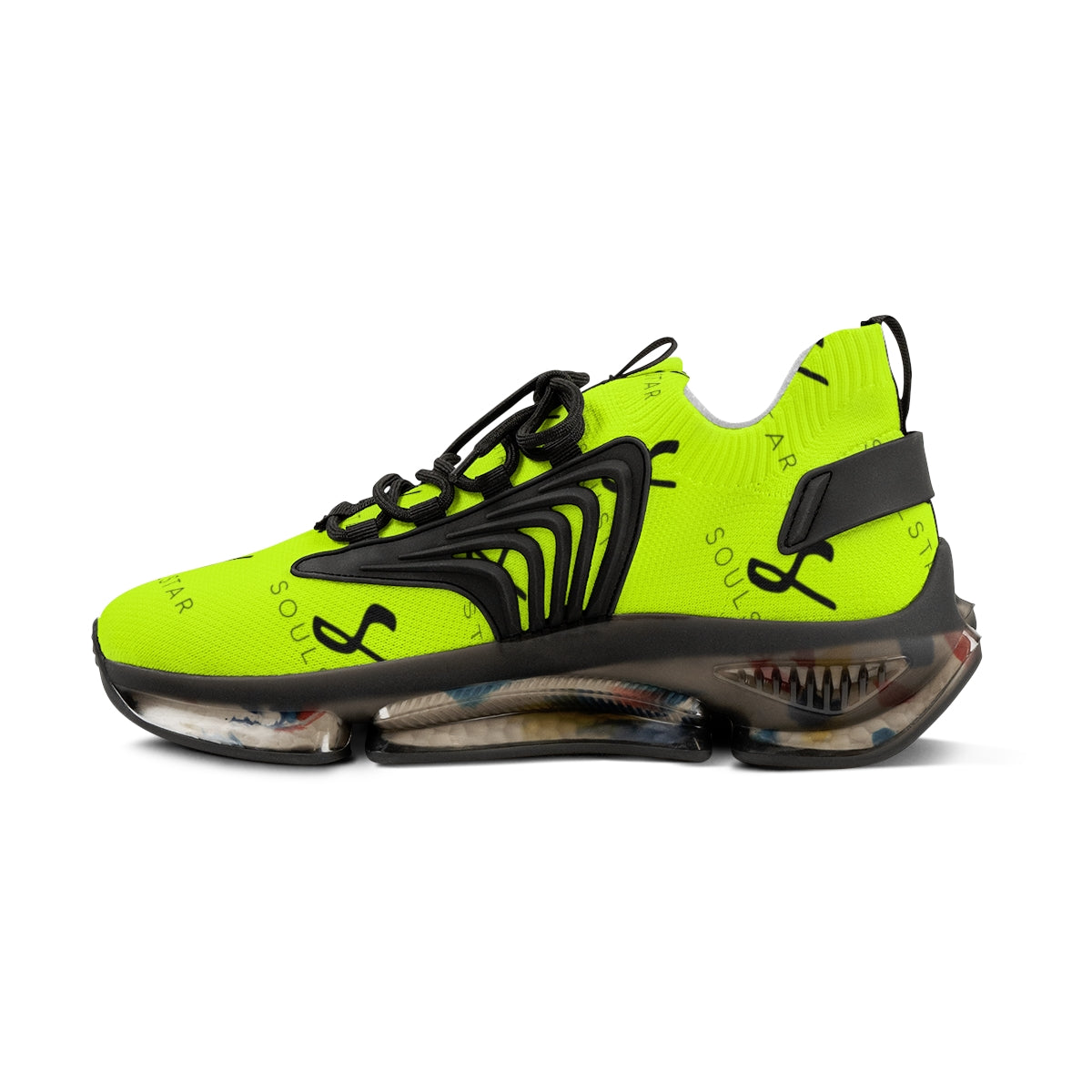 Luxe Soulstar Men's Neon Mesh Sports Sneakers